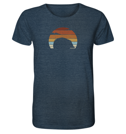 Retro Igel Silhouette im Sonnenuntergang - Organic Shirt