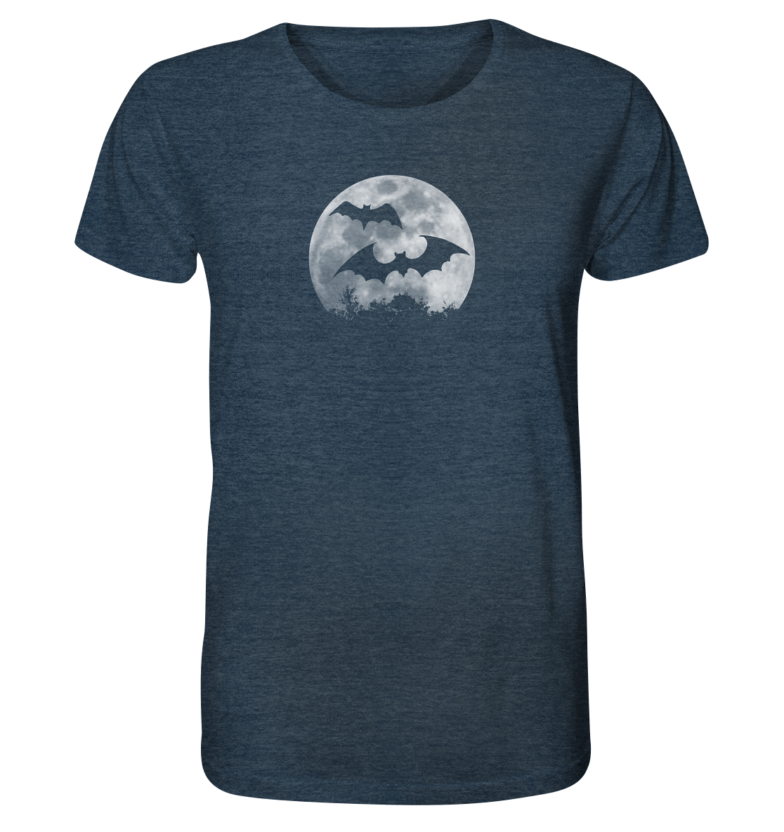 Fledermaus Silhouetten bei Vollmond - Organic Shirt