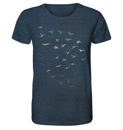 Retro Vogel Schwarm - Organic Shirt