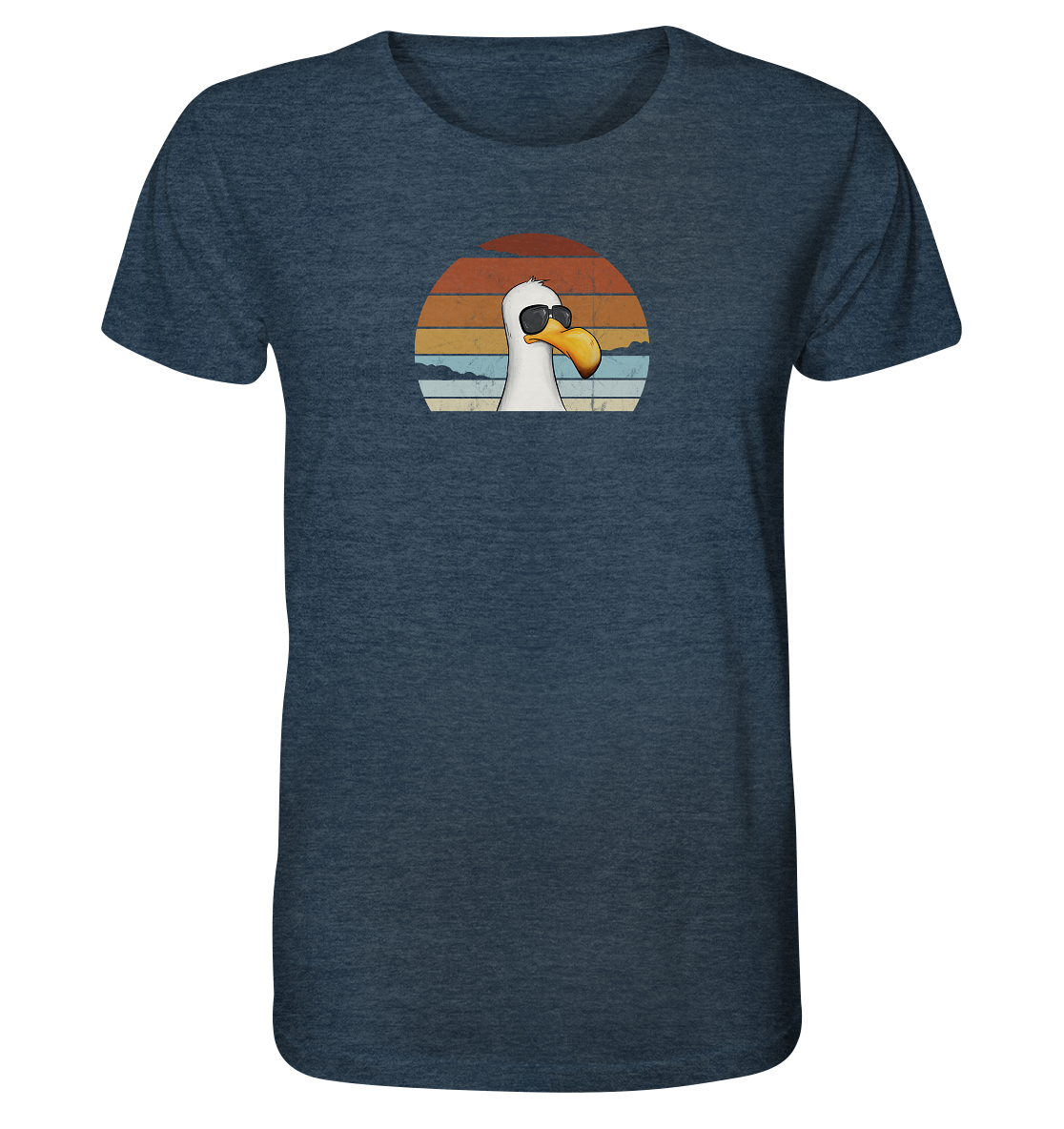 Cool lässige Retro Möwe - Organic Shirt
