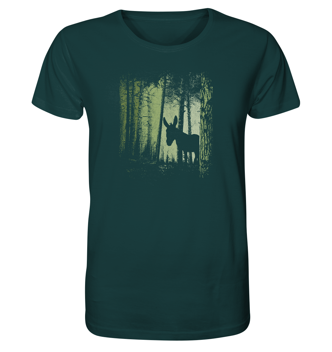Esel im Zwielicht-Wald - Organic Shirt