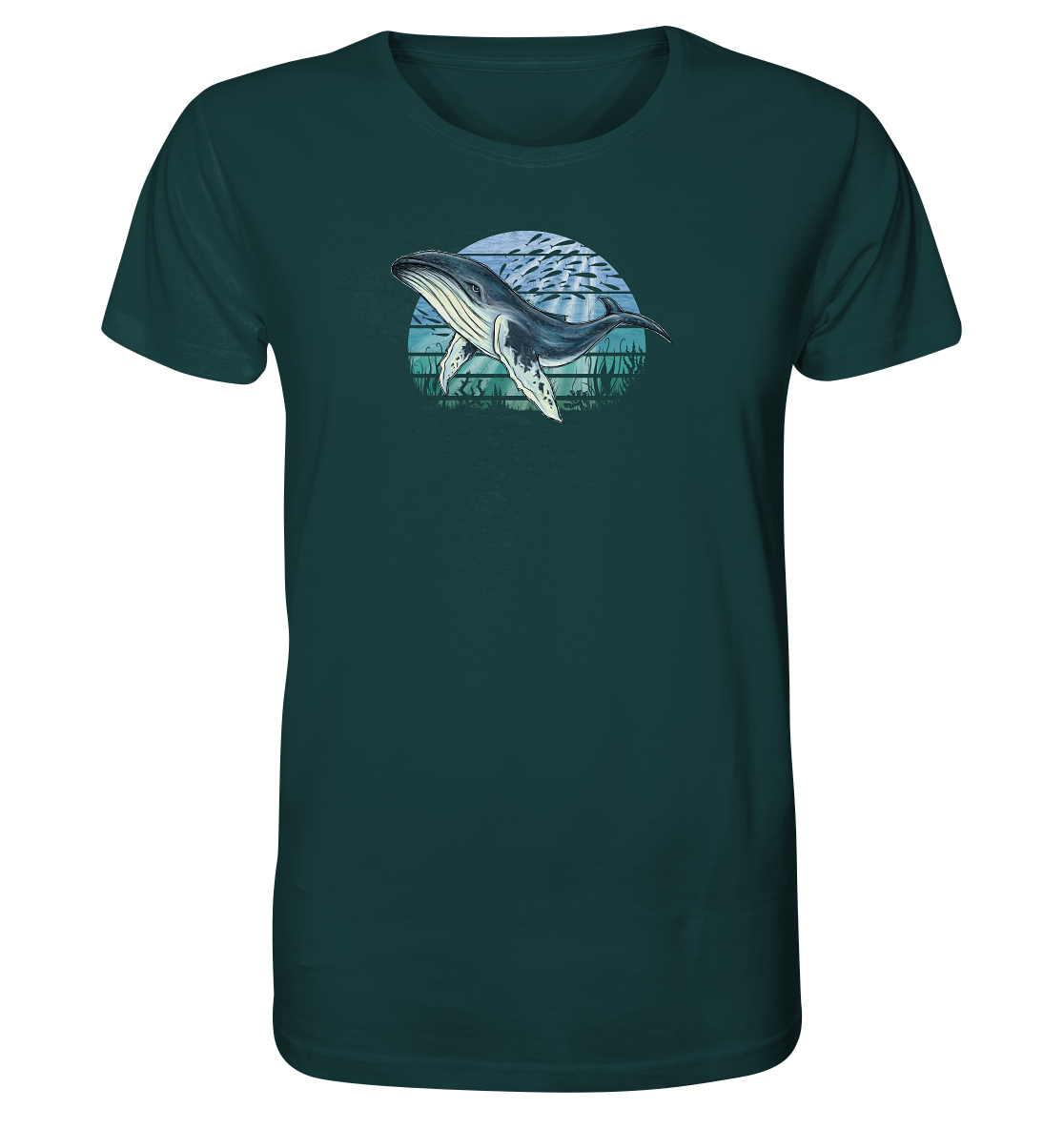Retro Unterwasser Buckelwal - Organic Shirt