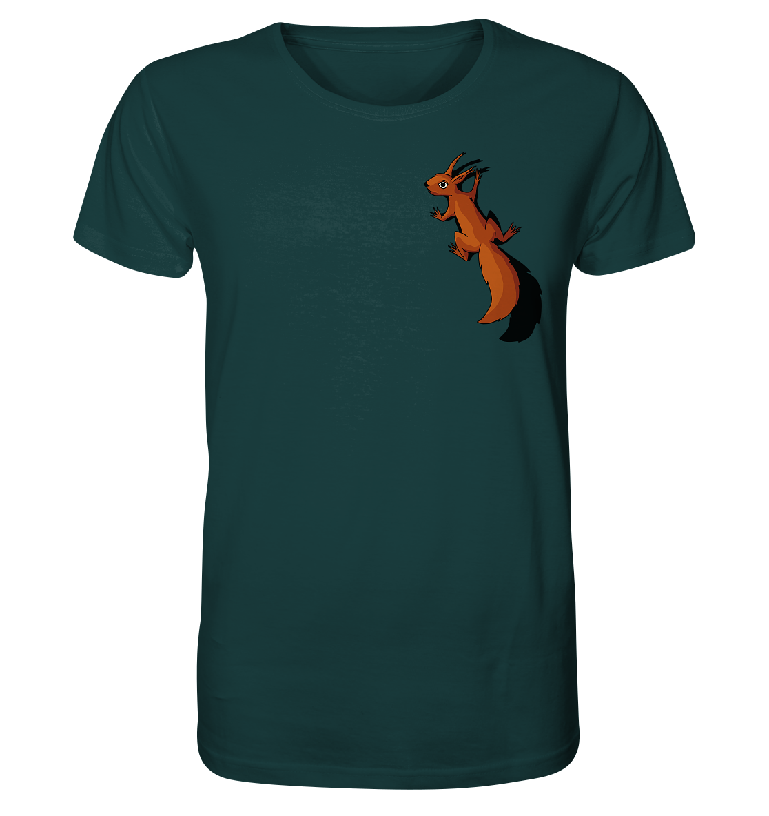 Süßes Eichhörnchen klettert - Organic Shirt