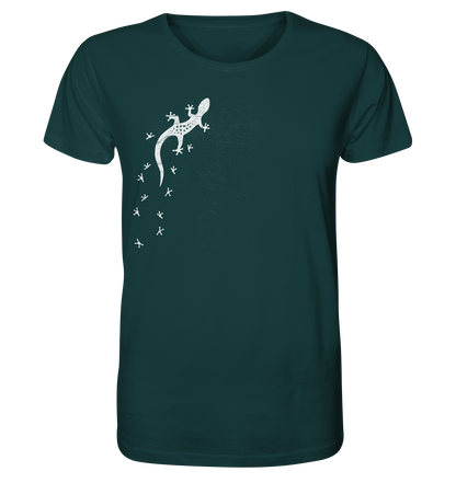Gecko Eidechse Silhouette hell - Organic Shirt