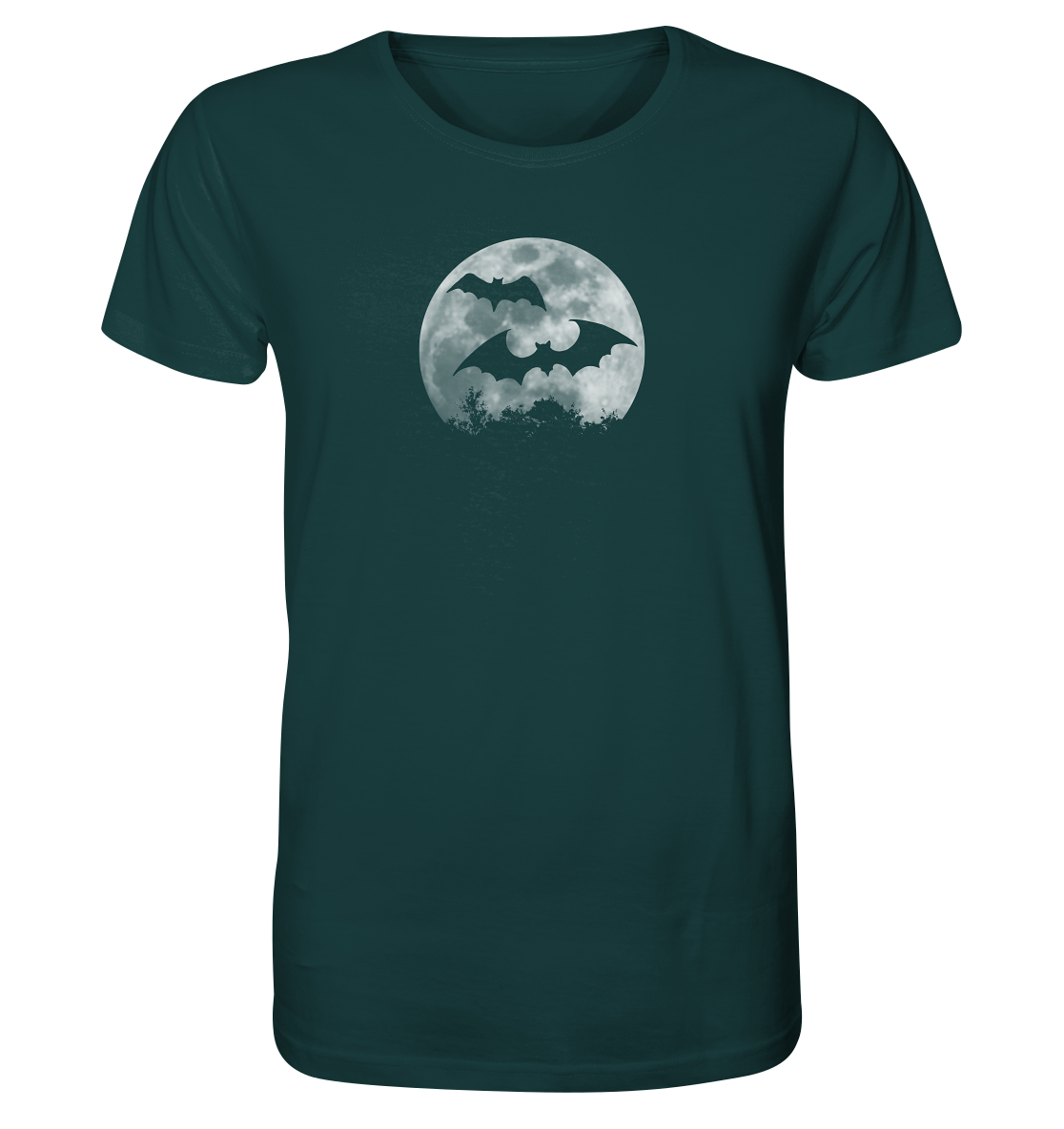 Fledermaus Silhouetten bei Vollmond - Organic Shirt