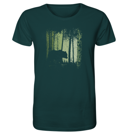 Braunbär im Zwielicht Wald - Organic Shirt