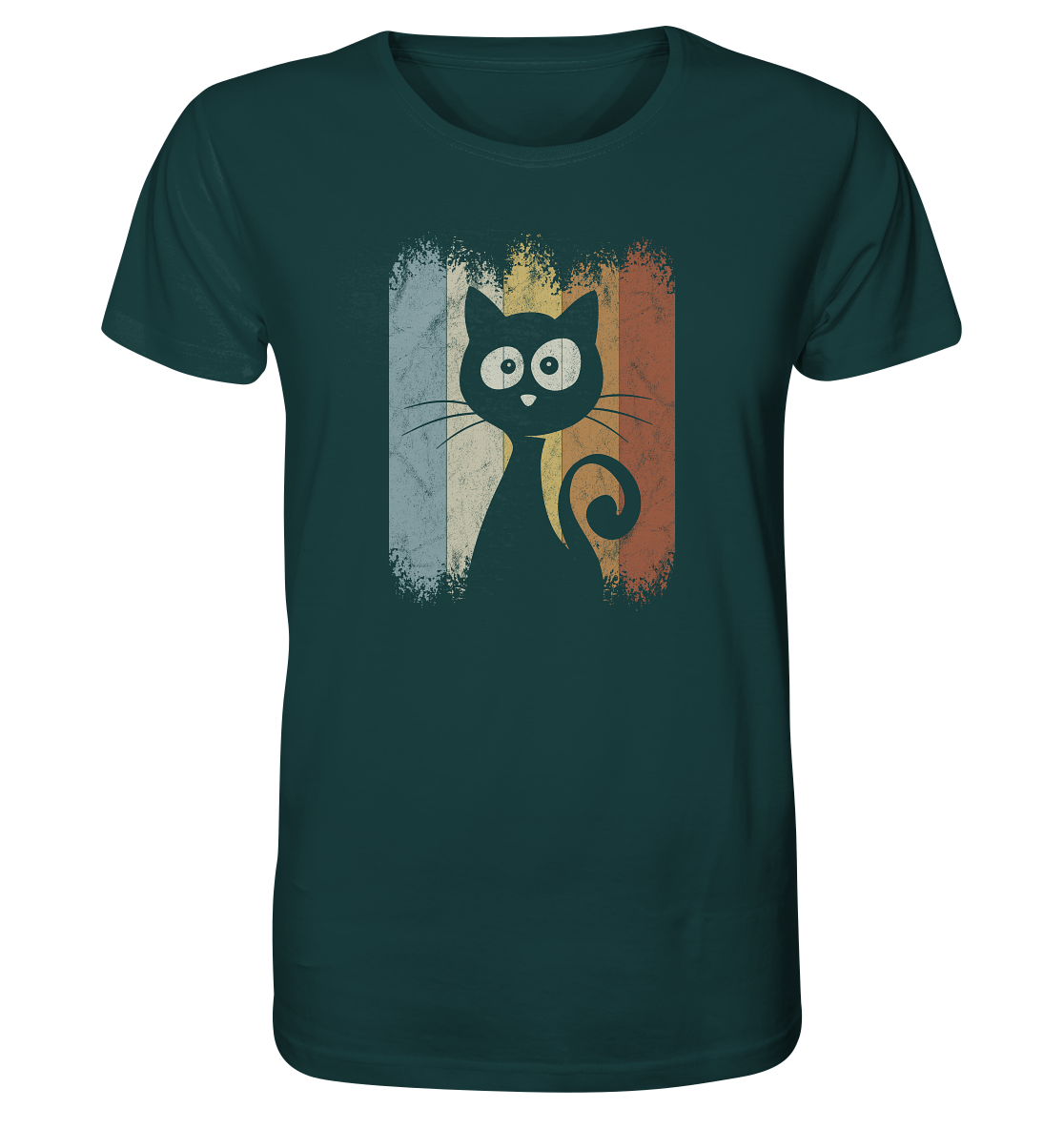 Retro Katze Silhouette - Organic Shirt