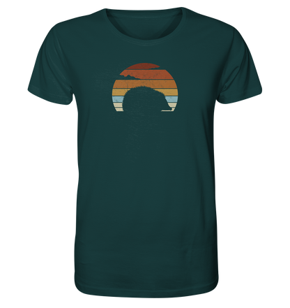 Retro Igel Silhouette im Sonnenuntergang - Organic Shirt