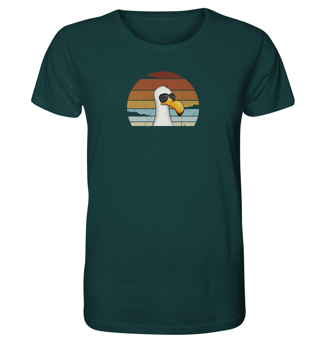 Cool lässige Retro Möwe - Organic Shirt