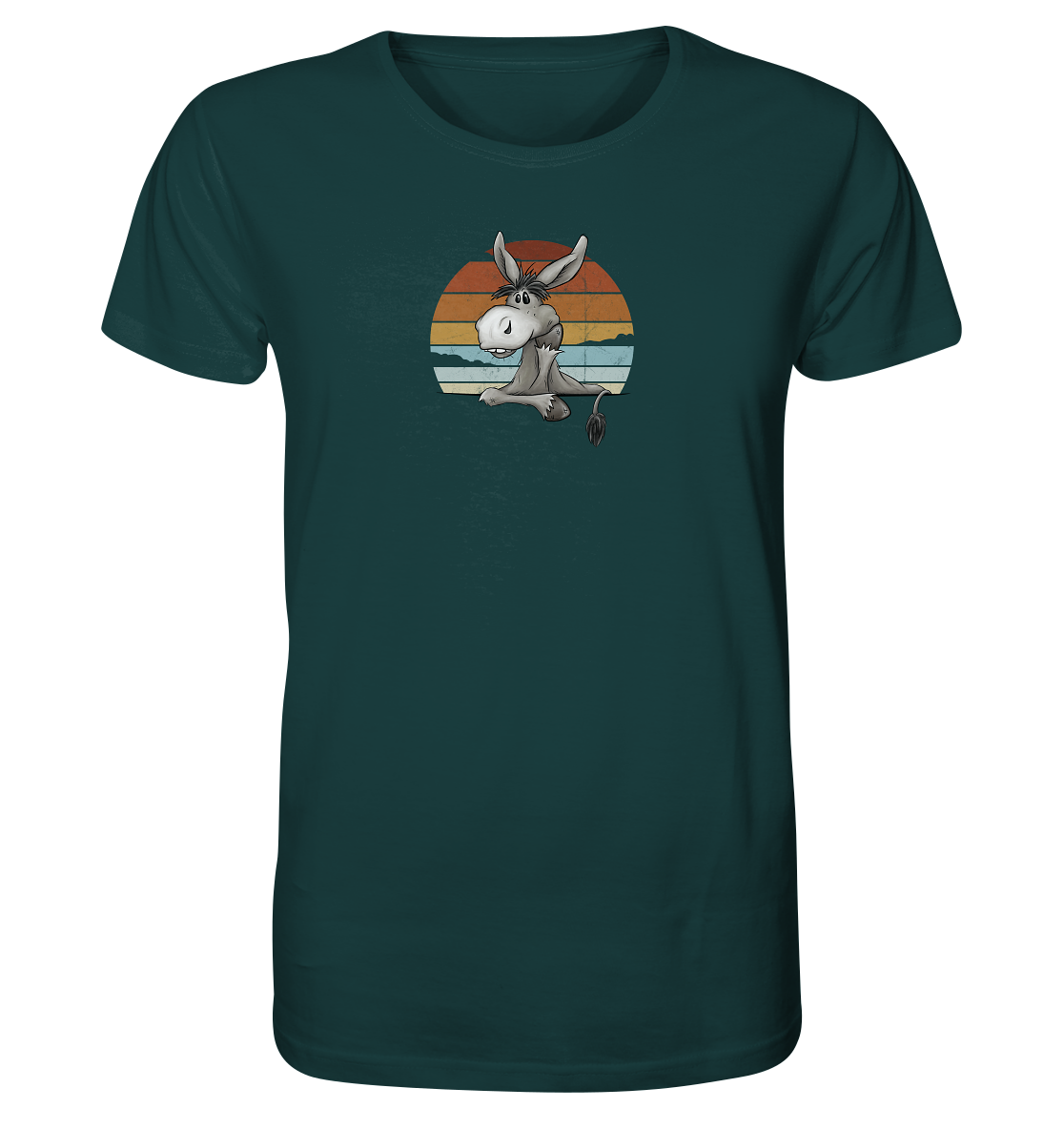Lässiges Maultier Retro Esel - Organic Shirt