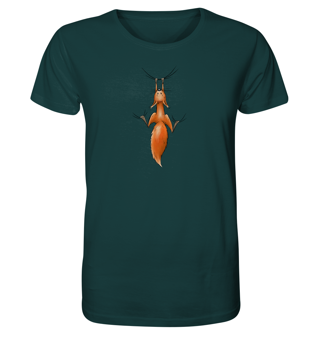 Rotes Eichhörnchen hängt ab - Organic Shirt