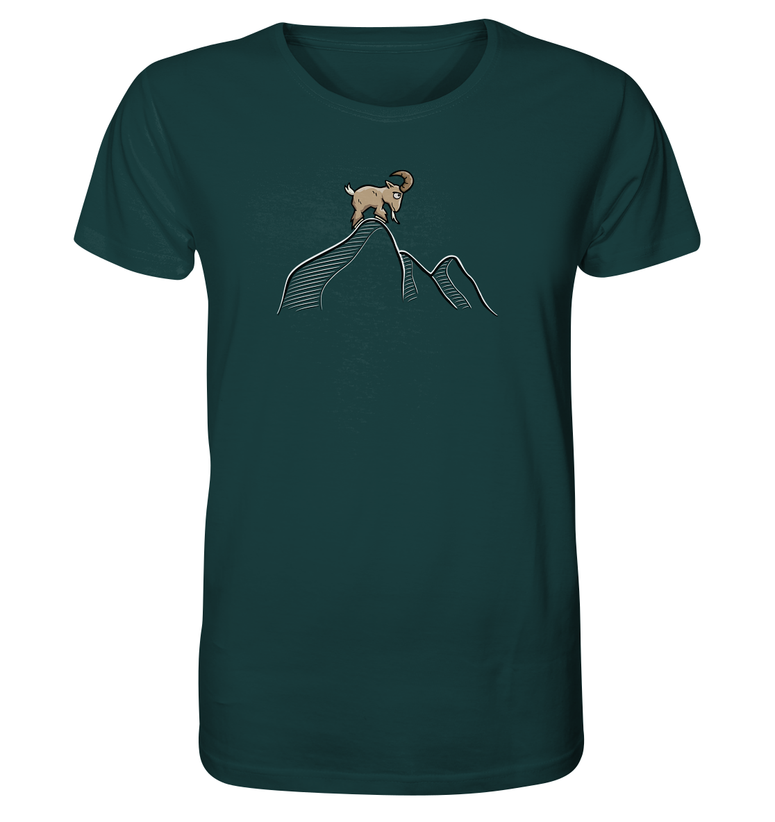 Ziegenbock in den Bergen - Organic Shirt