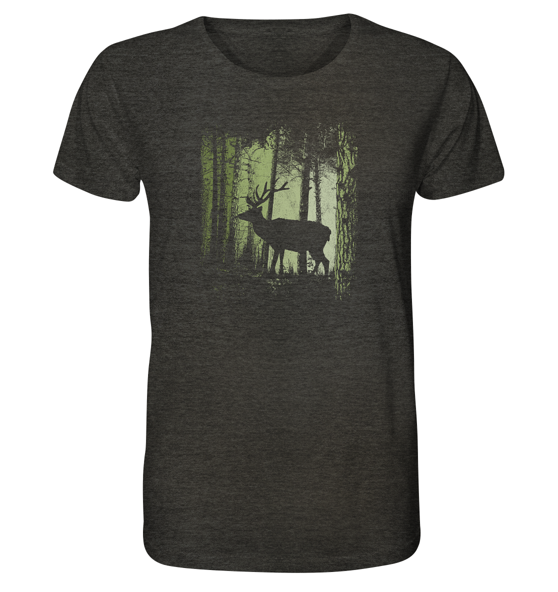 Hirsch im Zwielicht Wald - Organic Shirt