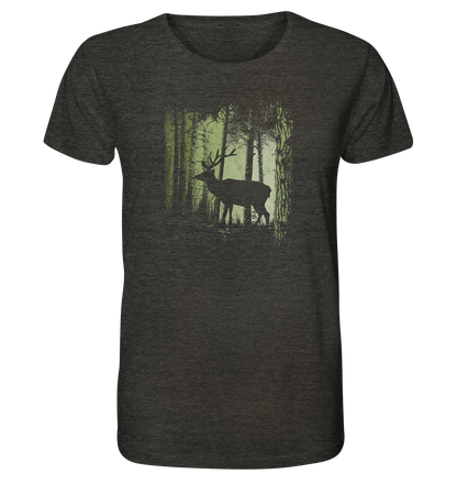 Hirsch im Zwielicht Wald - Organic Shirt
