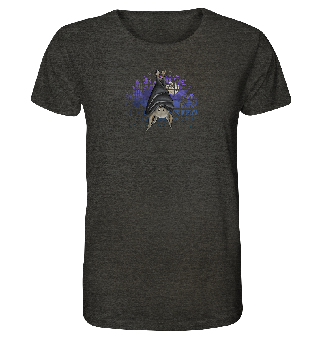 Fledermaus in blauer Nacht - Organic Shirt