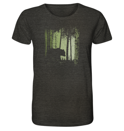 Braunbär im Zwielicht Wald - Organic Shirt