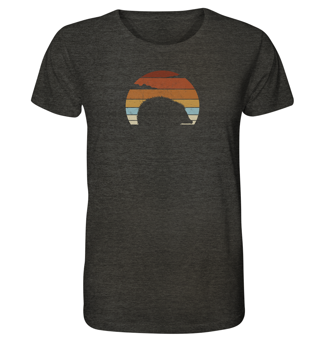 Retro Igel Silhouette im Sonnenuntergang - Organic Shirt