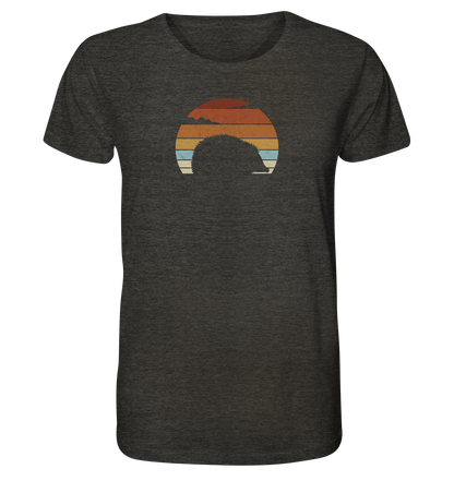 Retro Igel Silhouette im Sonnenuntergang - Organic Shirt