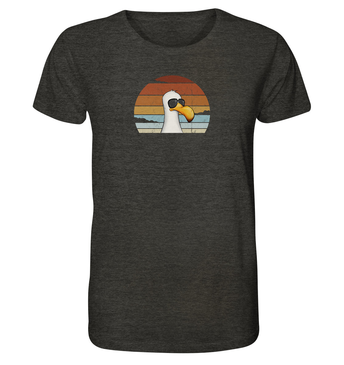 Cool lässige Retro Möwe - Organic Shirt