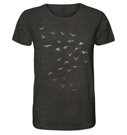 Retro Vogel Schwarm - Organic Shirt