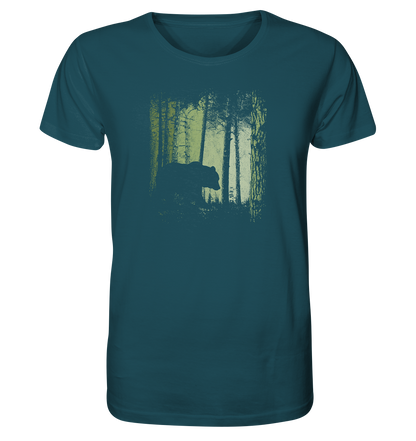 Braunbär im Zwielicht Wald - Organic Shirt