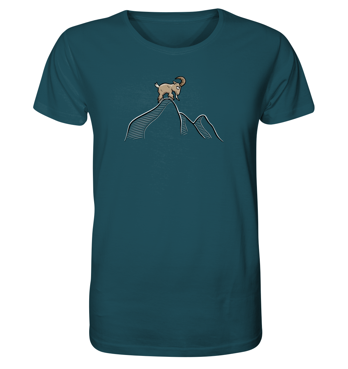 Ziegenbock in den Bergen - Organic Shirt