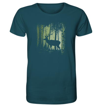 Hirsch im Zwielicht Wald - Organic Shirt