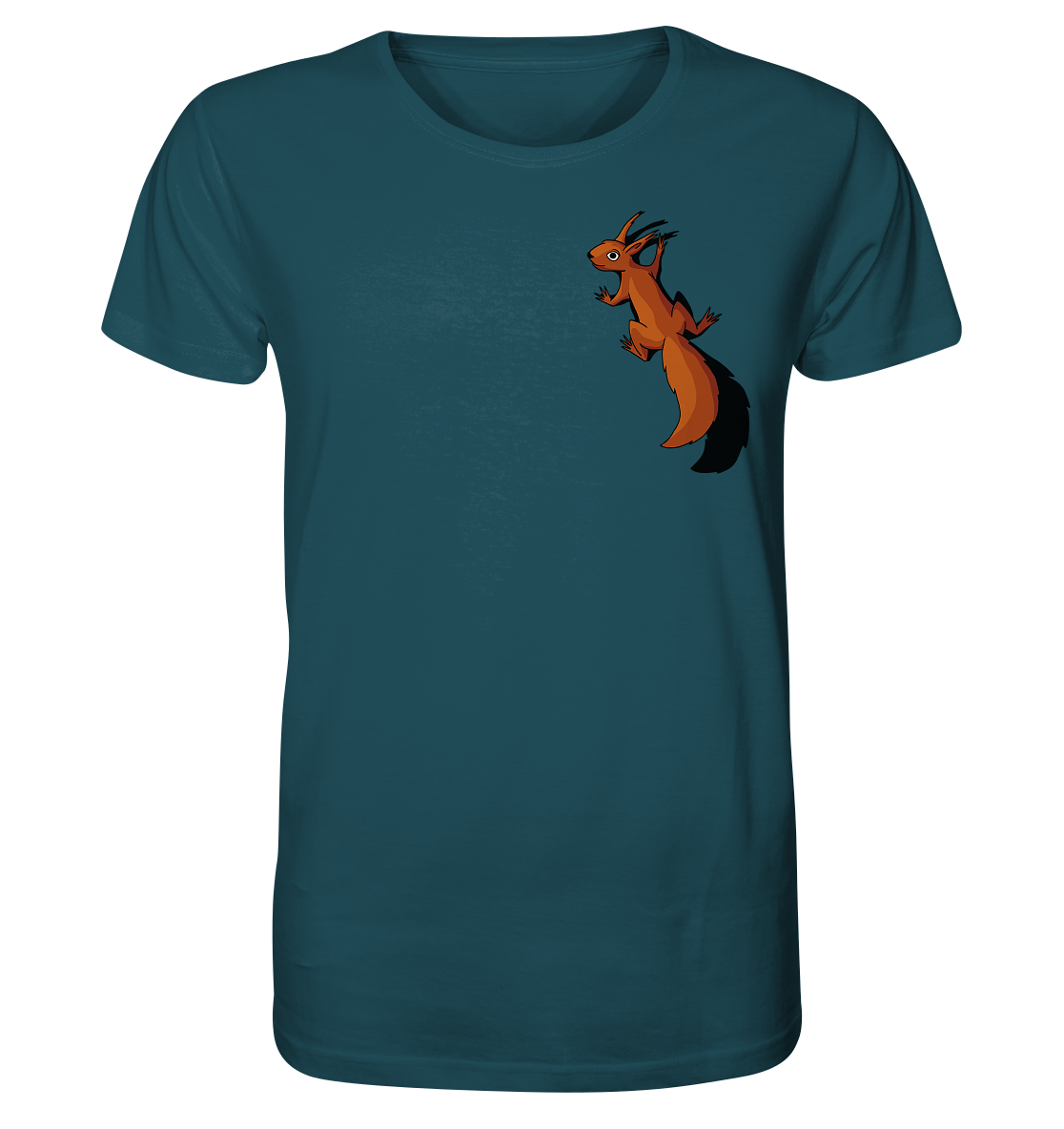Süßes Eichhörnchen klettert - Organic Shirt
