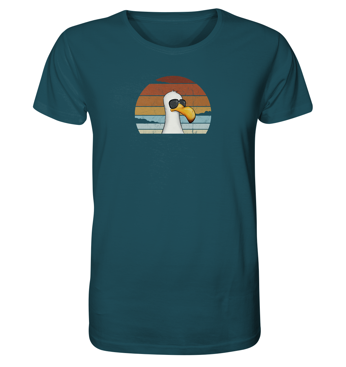 Cool lässige Retro Möwe - Organic Shirt