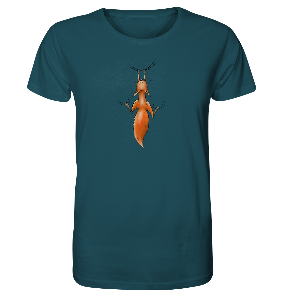 Rotes Eichhörnchen hängt ab - Organic Shirt