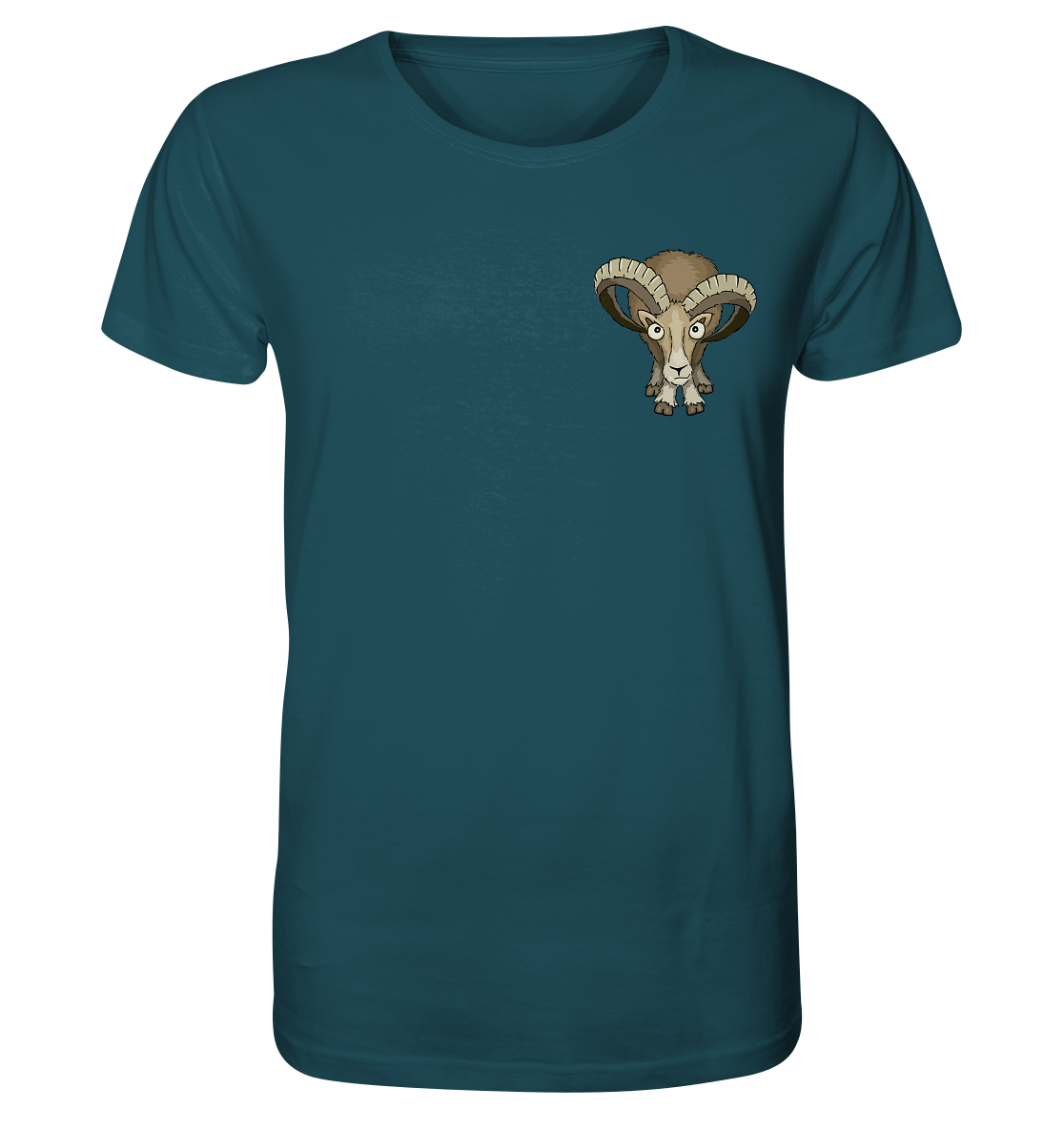 Bockiges Mufflon Widder Schafbock - Organic Shirt