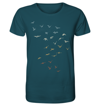 Retro Vogel Schwarm - Organic Shirt