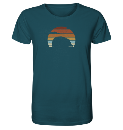 Retro Igel Silhouette im Sonnenuntergang - Organic Shirt