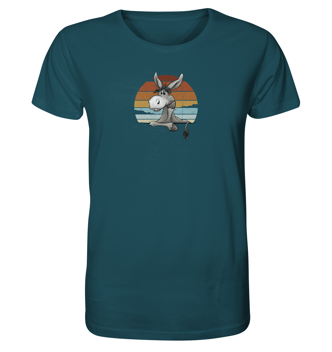 Lässiges Maultier Retro Esel - Organic Shirt