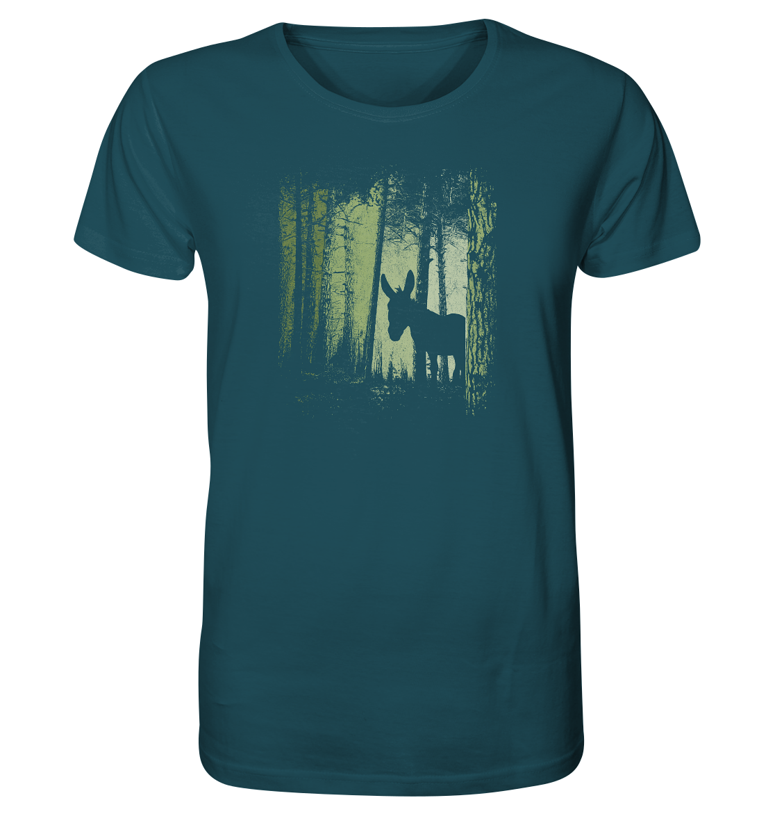 Esel im Zwielicht-Wald - Organic Shirt