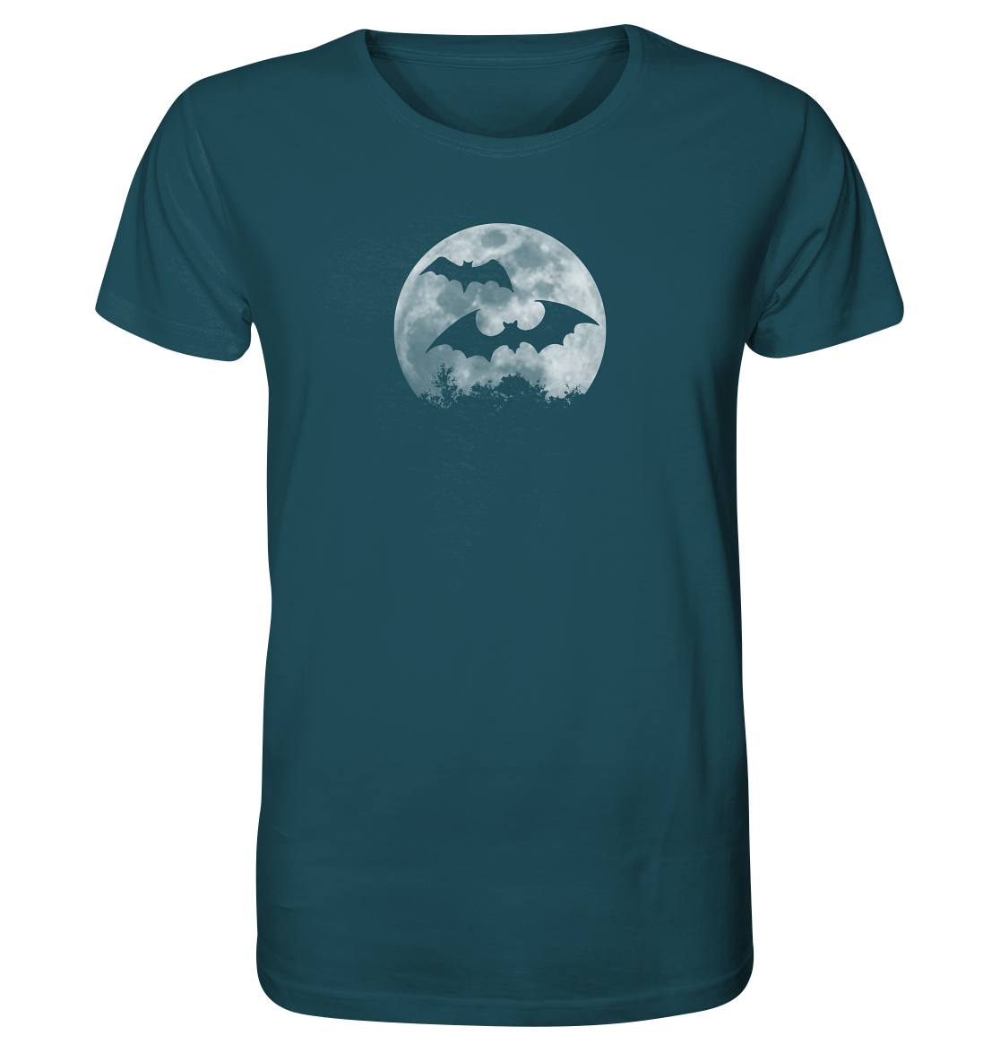 Fledermaus Silhouetten bei Vollmond - Organic Shirt