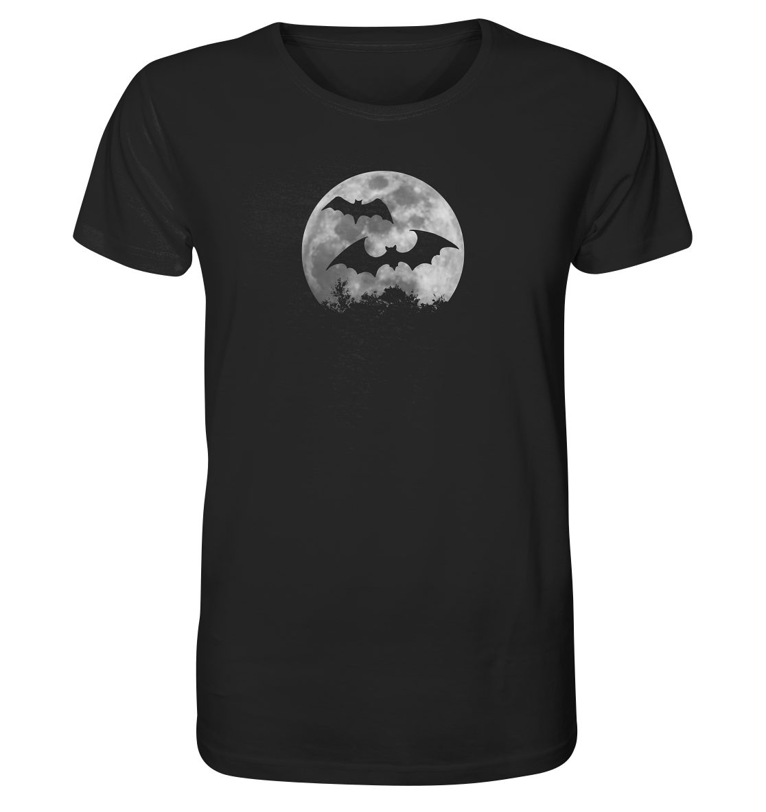 Fledermaus Silhouetten bei Vollmond - Organic Shirt