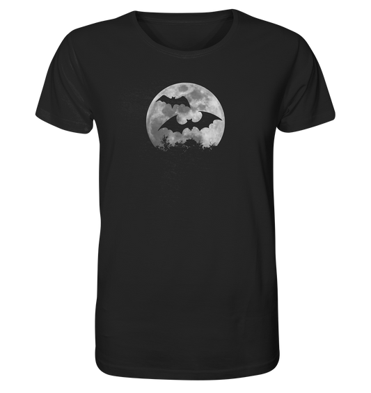 Fledermaus Silhouetten bei Vollmond - Organic Shirt
