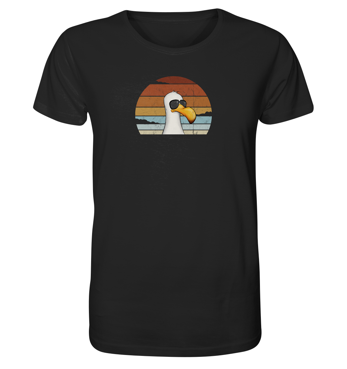 Cool lässige Retro Möwe - Organic Shirt