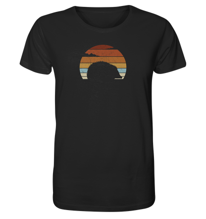 Retro Igel Silhouette im Sonnenuntergang - Organic Shirt