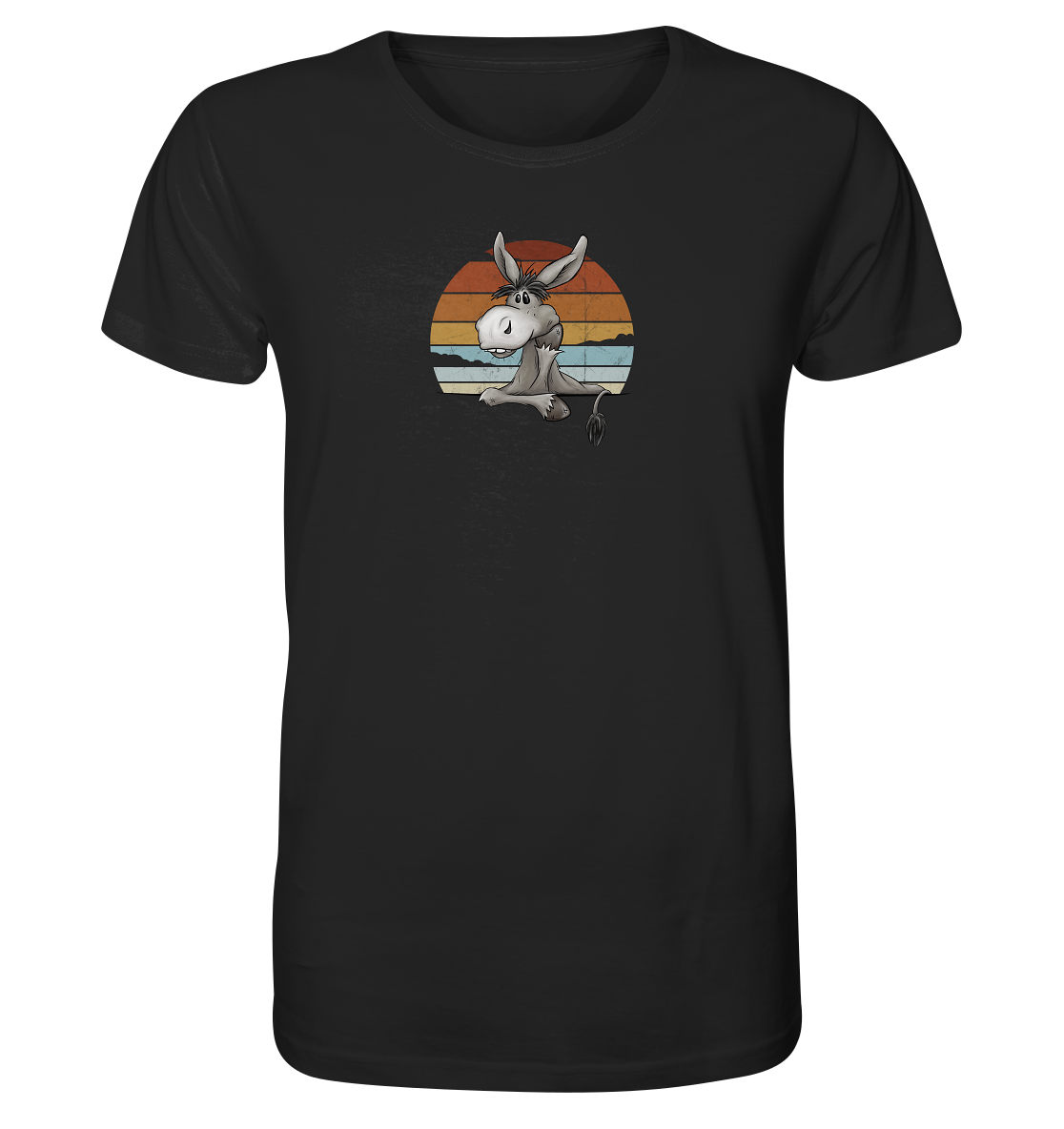 Lässiges Maultier Retro Esel - Organic Shirt