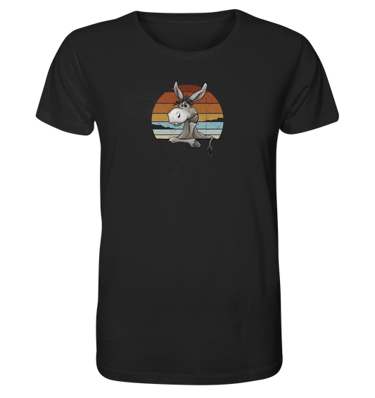 Lässiges Maultier Retro Esel - Organic Shirt