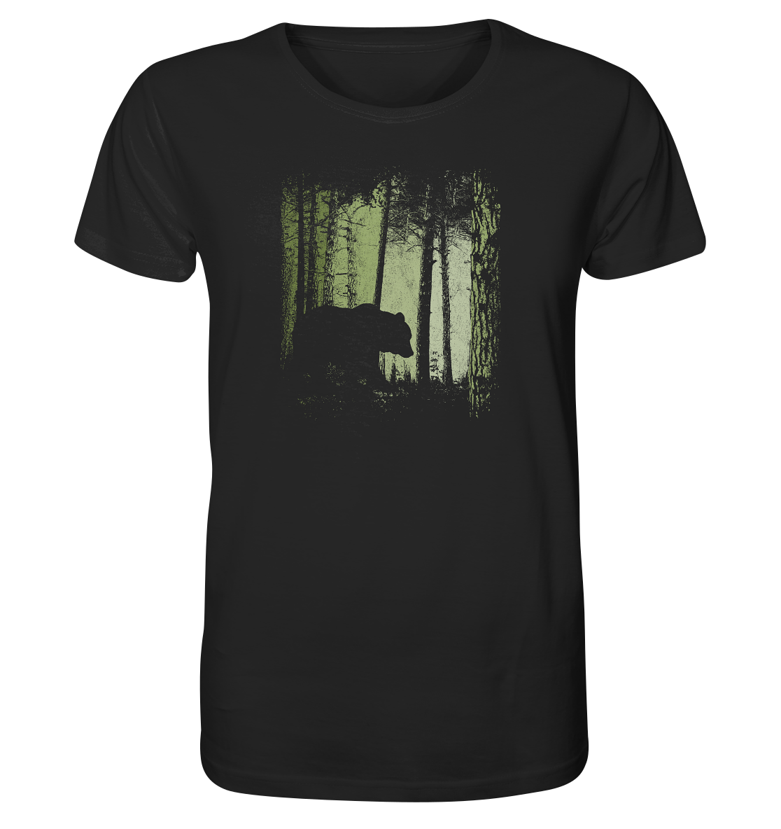 Braunbär im Zwielicht Wald - Organic Shirt