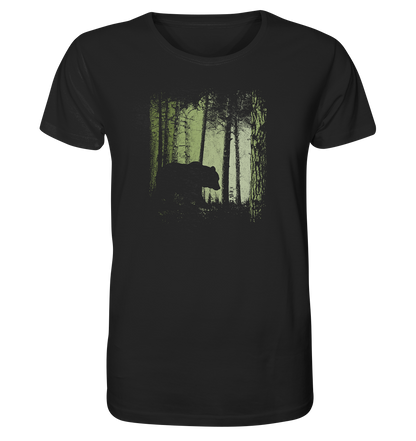 Braunbär im Zwielicht Wald - Organic Shirt