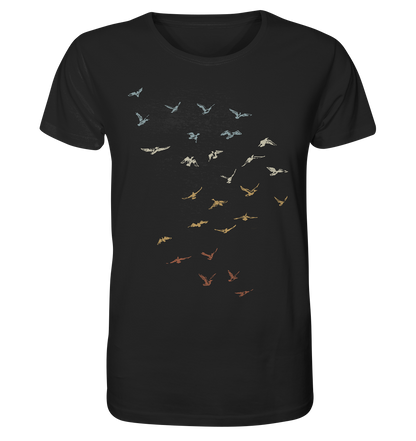 Retro Vogel Schwarm - Organic Shirt