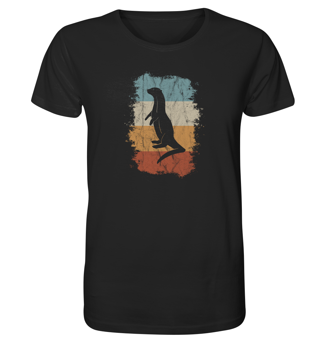 Retro Otter Fischotter Silhouette - Organic Shirt