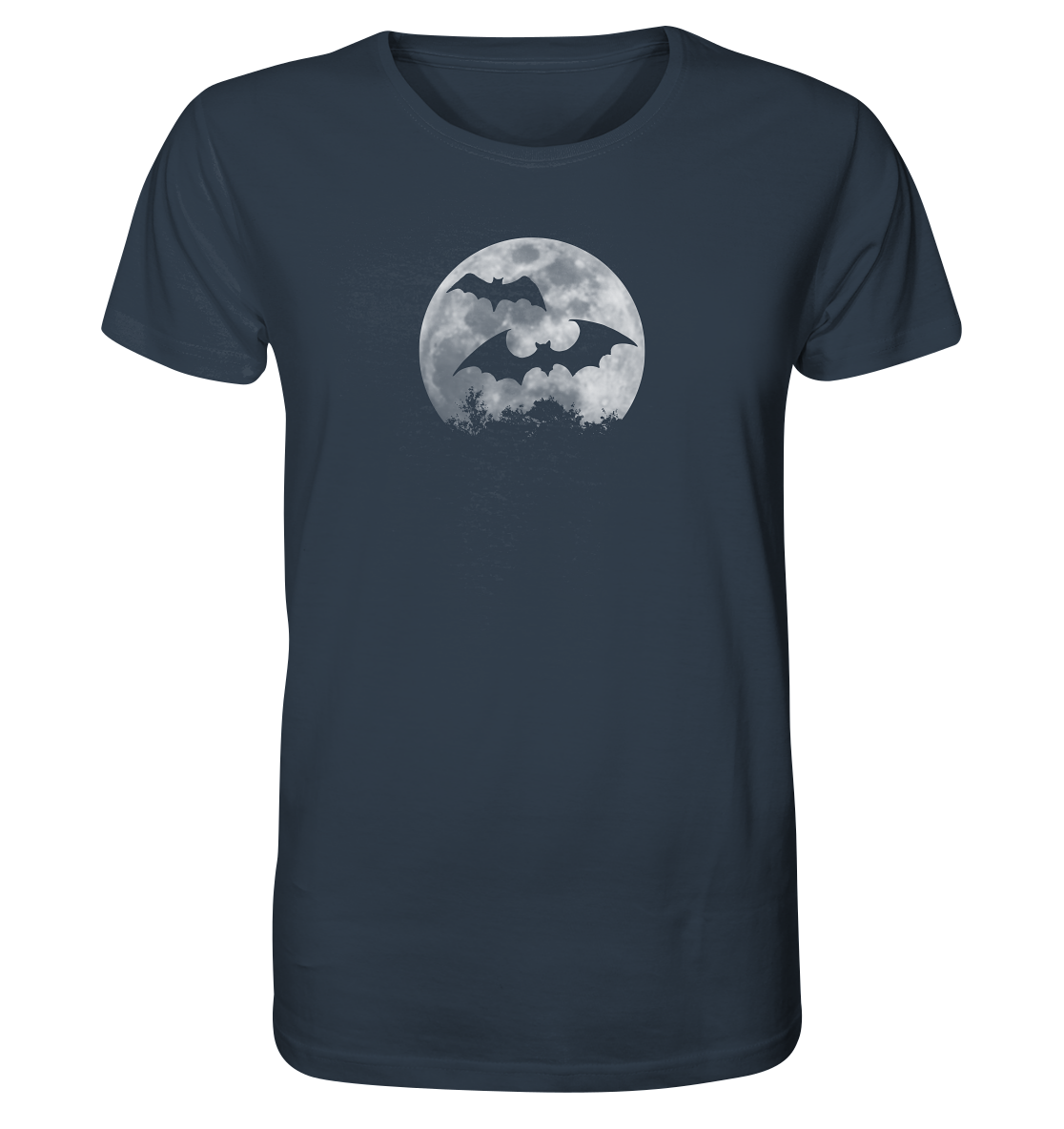 Fledermaus Silhouetten bei Vollmond - Organic Shirt