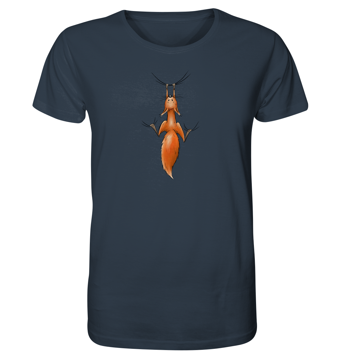 Rotes Eichhörnchen hängt ab - Organic Shirt