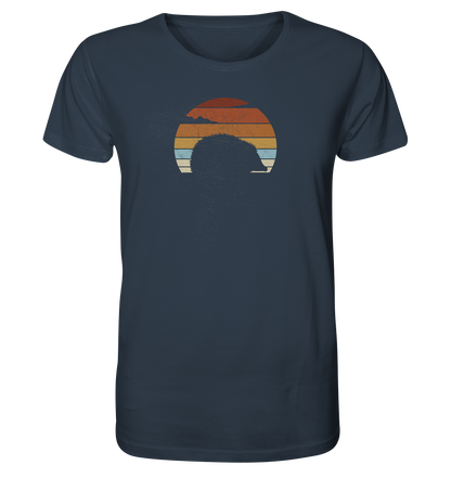 Retro Igel Silhouette im Sonnenuntergang - Organic Shirt
