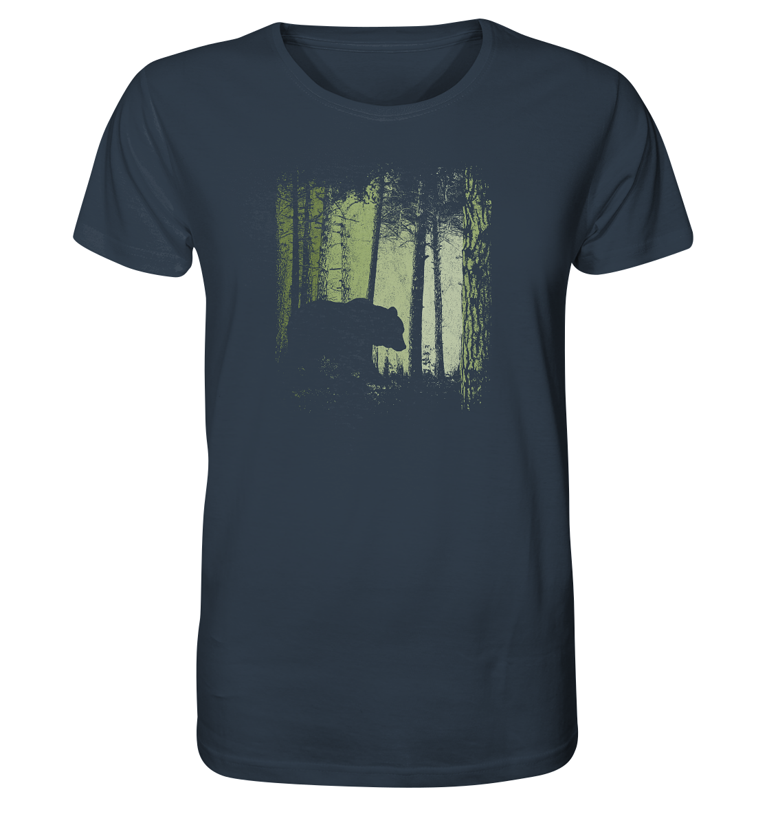Braunbär im Zwielicht Wald - Organic Shirt